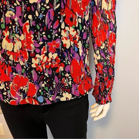 J. Crew Floral Blouse - Red and Black - Picture 6 of 10